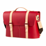 Truhaven Multi_use Leather Briefcase _Red_